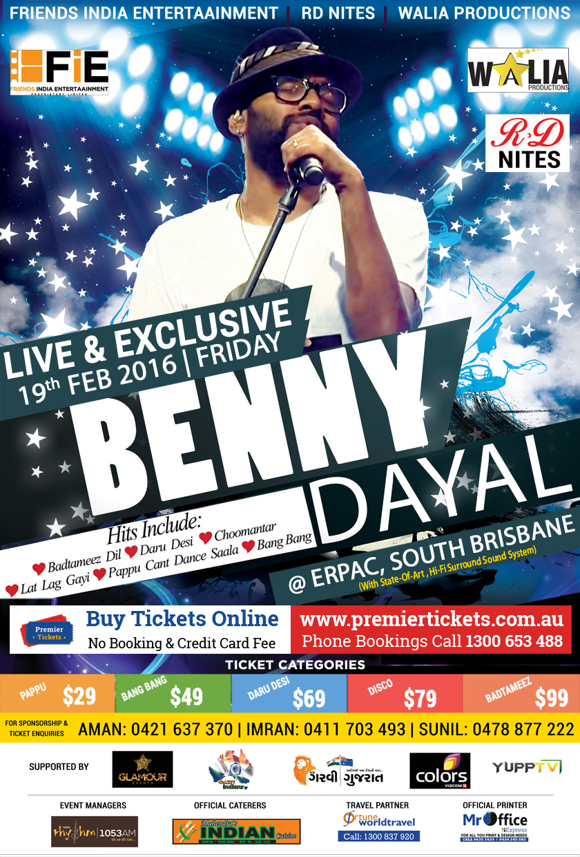 Benny Dayal Live in Brisbane