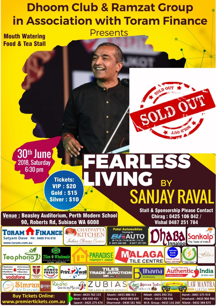 Fear Less Life by SANJAY RAVAL - Perth