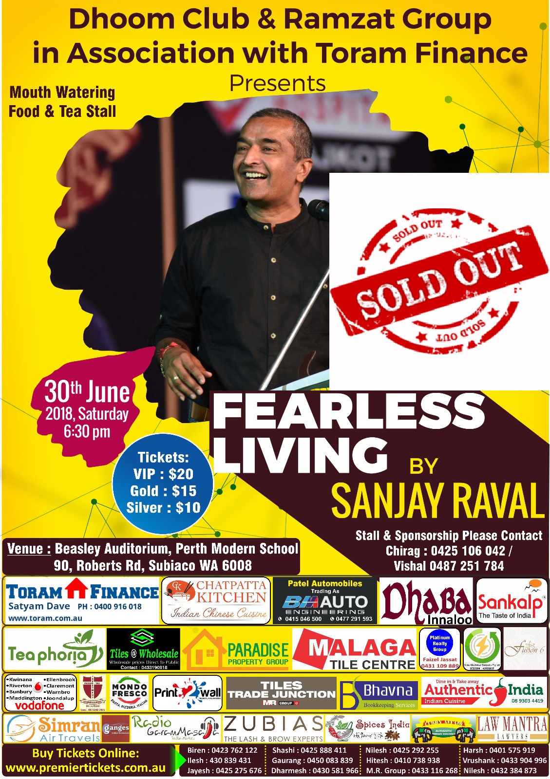 Fear Less Life by SANJAY RAVAL - Perth
